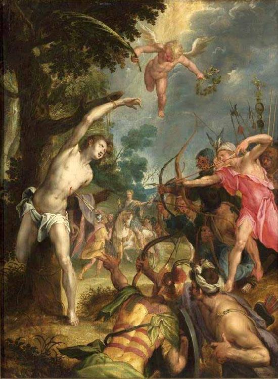 Hans von Aachen Martyrdom of Saint Sebastian France oil painting art